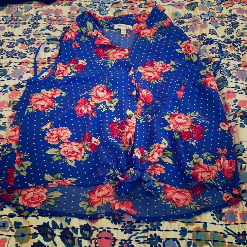 Monteau flowered tank top